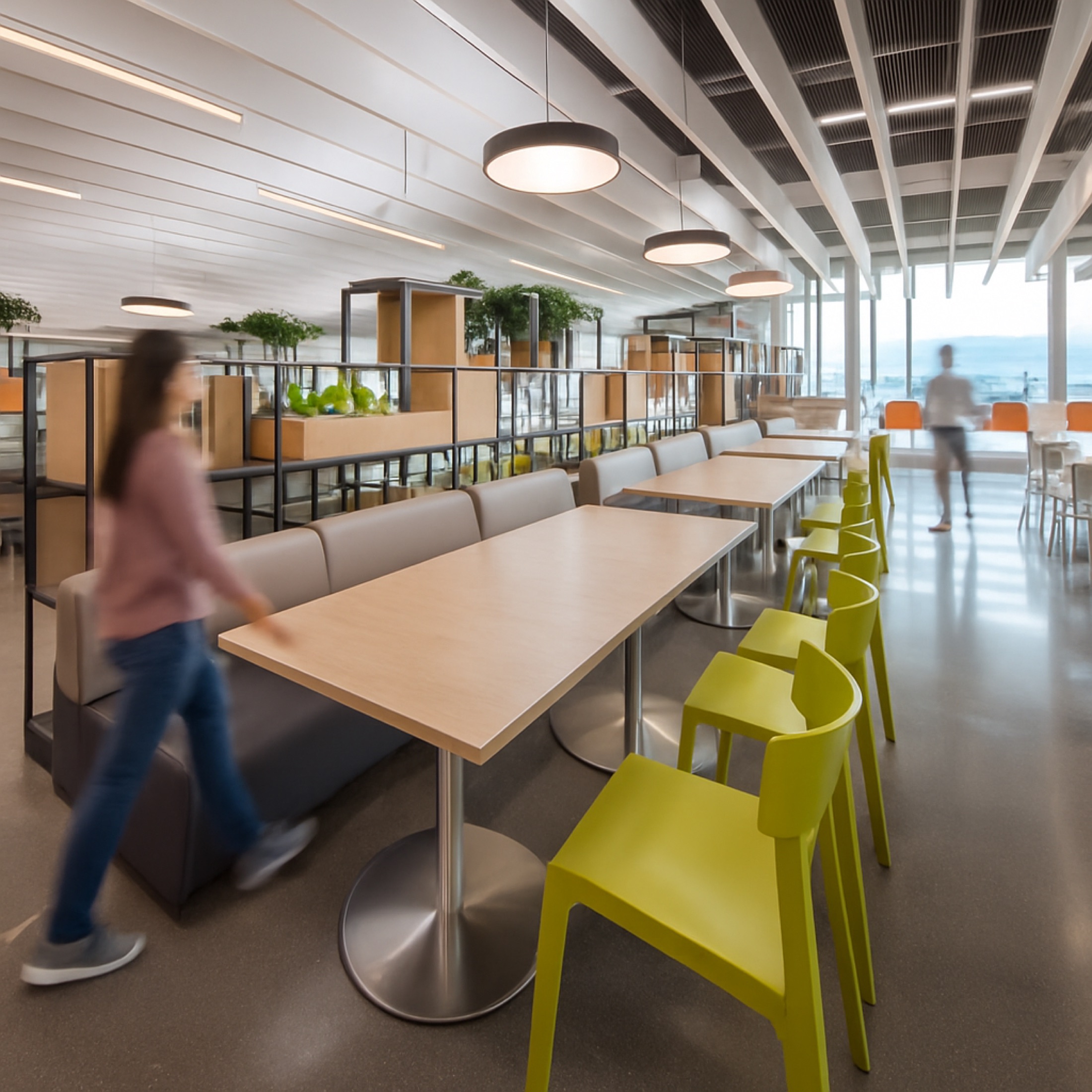 Comedor corporativo Bancolombia diseñado por SRAIC