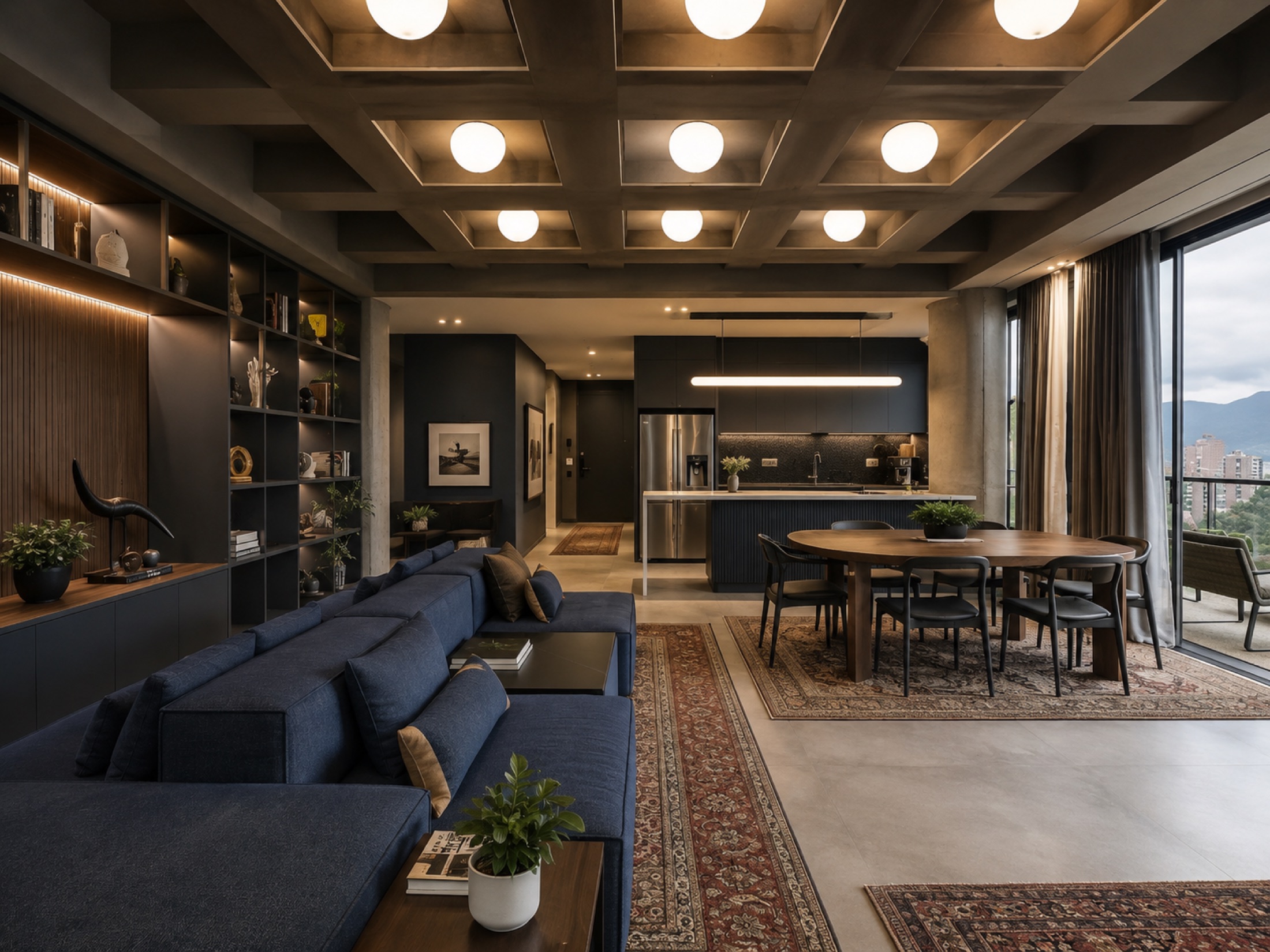 Área social ajustada de un apartamento en El Tesoro, Medellín